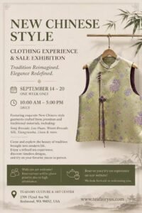 poster for chinese clothing event